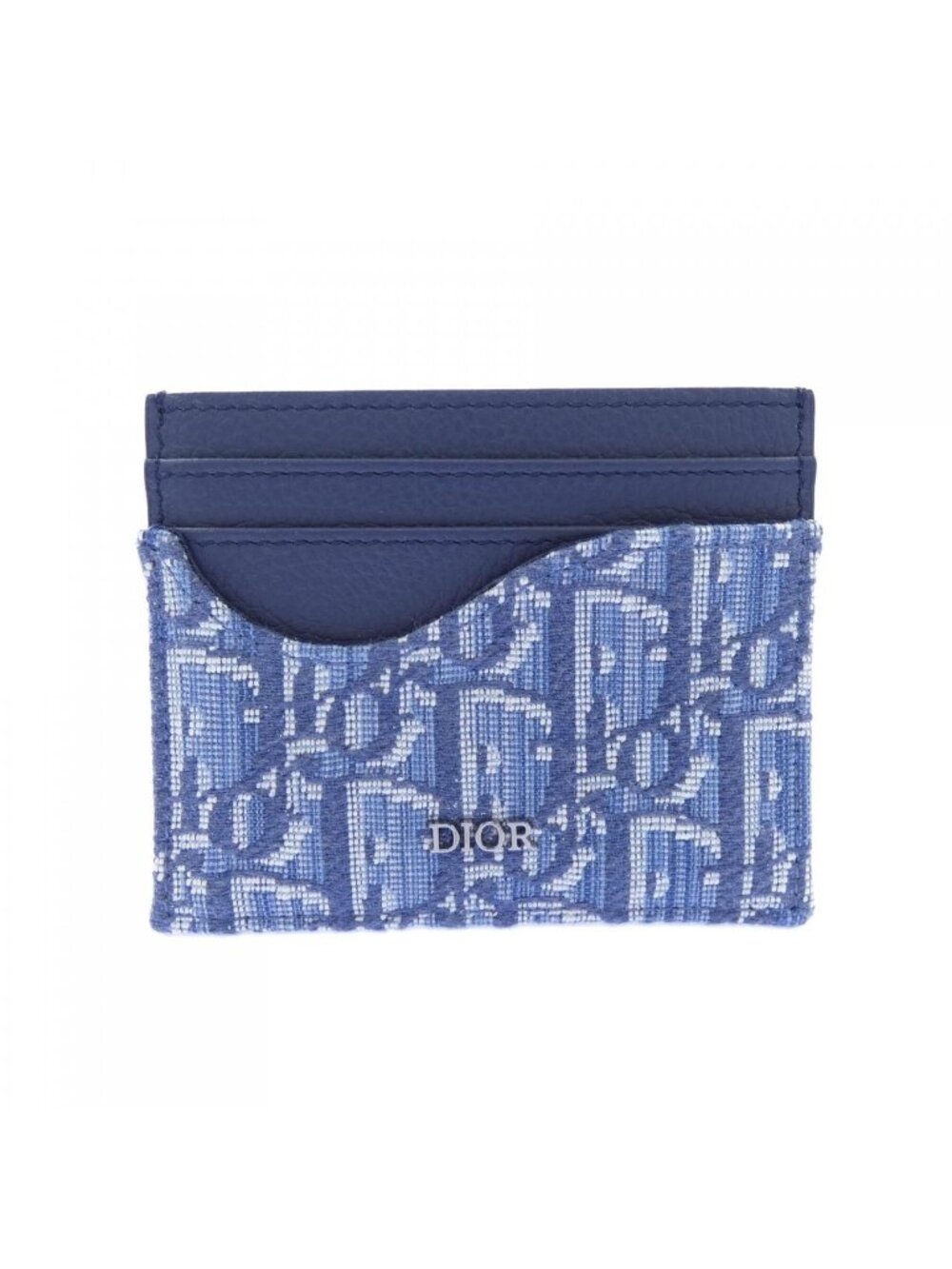 Dior Saddle Card Holder Blue Jacquard Case - Picture 1 of 4